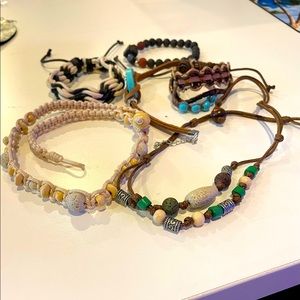 Assortment of leather/fabric Jewelry